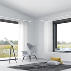 Thestoa Curtain Rods for Windows 30-62 Inch, 5/8" White Curtain Rod for Bedroom - Image 4