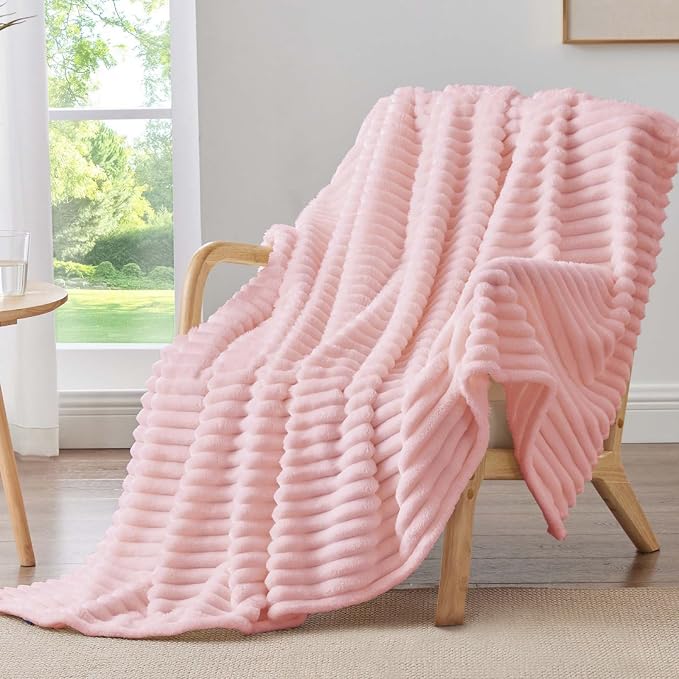 BEDELITE Fleece Pink Throw Blanket by BEDELITE