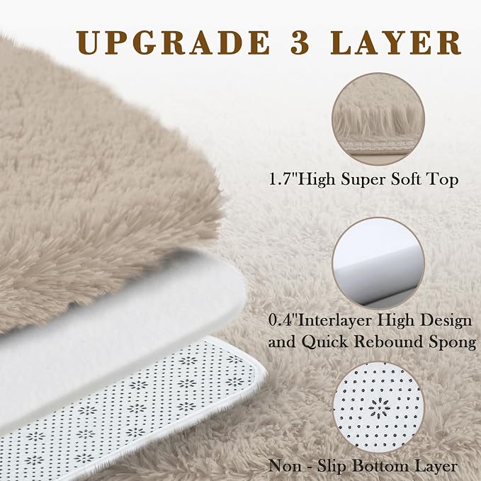 Rugs for Living Room 5x8, Alfombras para Salas Shag Large Plush Soft Area Rug - Image 5
