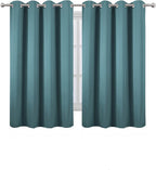 LEMOMO Blackout Curtains 52 x 45 inch/Sea Teal Curtains Set of 2 Panels/Thermal - Image 2