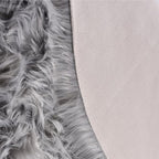 ORINOVA Silver Grey Plush Faux Sheepskin Fur Area Rugs - Image 7