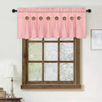 FRAMICS Farmhouse Valance Curtains, Boho Cotton Linen Kitchen Valance, Country - Image 5