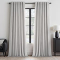 Topfinel Grey Beige Extra Long 132 Inch 100% Blackout Curtains by Topfinel