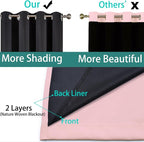 Yakamok 100% Blackout Curtains 84 Inches Long, 2 Thick Layers Heat and Full - Image 5