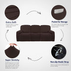 PureFit Super Stretch 3 Seats Recliner Chair Sofa Couch Cover - Image 3