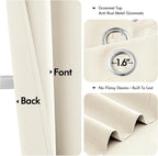 MIULEE Birch Blackout Curtains for Bedroom Living Room 45 Inches Long 2 Panels - Image 4