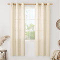 LAMIT Sheer Linen Curtains 80 Inch Length by LAMIT
