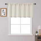 OWENIE Natural Valances for Windows 1 Pcs 24 Inch Length, Light Filtering by OWENIE