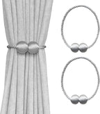 Melaluxe 2 Pack Magnetic Curtain Tiebacks, Decorative Curtain Holdbacks - Image 8
