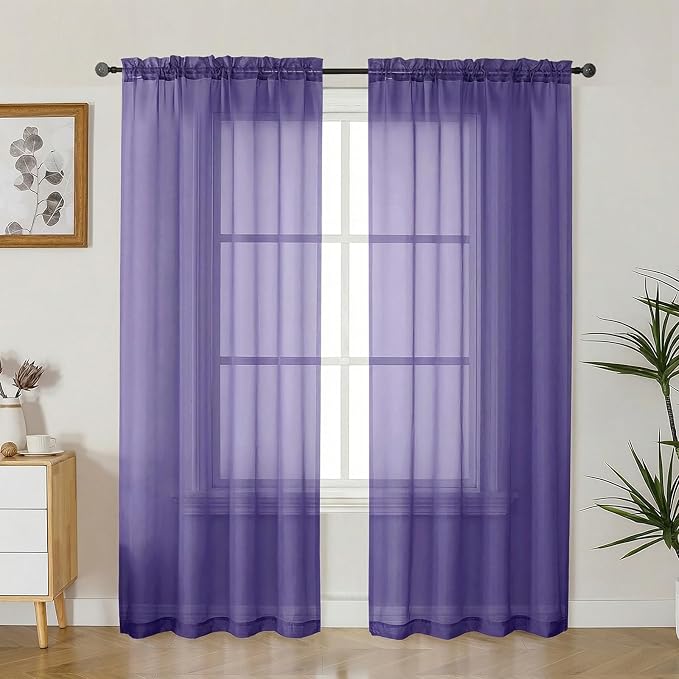 Gwine Sheer Curtains 72 Inch Length by Gwine