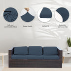 8Pcs Stretch Patio Cushion Covers, Outdoor Couch Covers Replacement, Outdoor - Image 3