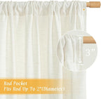 LAMIT Natural Linen Blended Curtains 63 Inch - Image 3