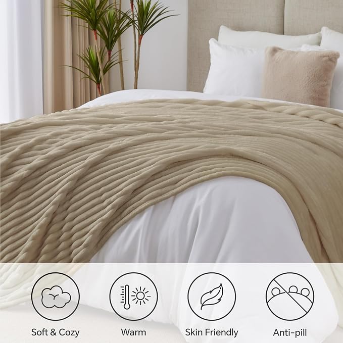 BEDELITE King Size Blanket for Bed, 300GSM Soft & Warm Fleece Blanket, - Image 2