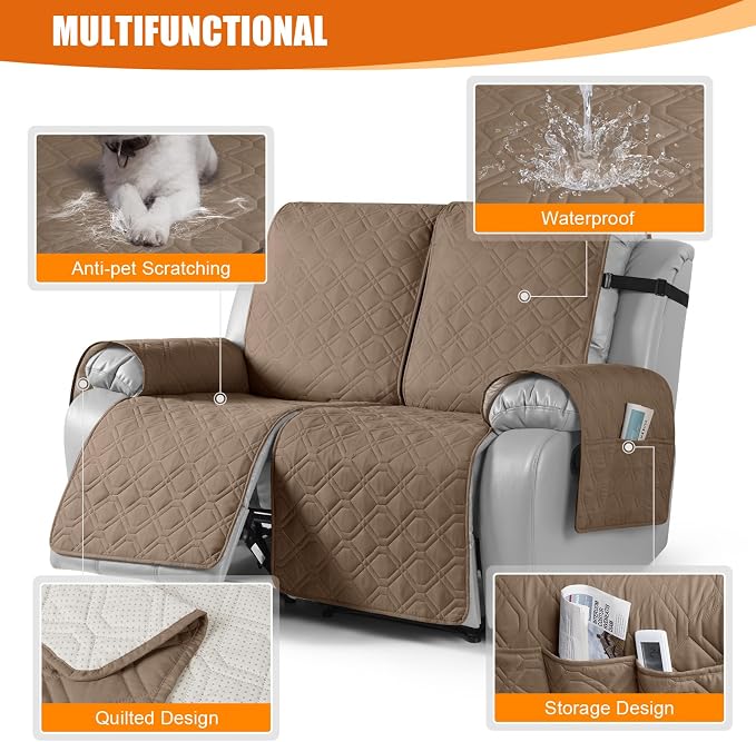 VANSOFY Waterproof Recliner Couch Covers, Sofa Covers 1-Piece Washable - Image 7