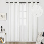 Deconovo White Curtains, Room Darkening Curtain, Thermal Insulated Soundproof - Image 5