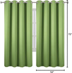 LEMOMO Light Green Thermal Blackout Curtains/52 x 72 Inch/Set of 2 Panels Room - Image 9