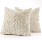 decorUhome Easter Bunny Pillow Covers 20x20 Inch Set of 2, Soft Plush Faux Wool - Image 7