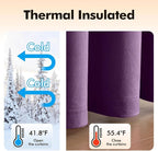 MIULEE Velvet Curtains Purple Elegant Grommet Thermal Insulated Soundproof Room - Image 5