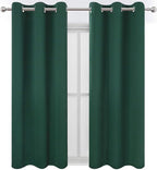 LEMOMO Dark Green Blackout Curtains/42 x 63 Inch/Set of Two Panels Grommet - Image 3