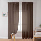 OWENIE Sheer Curtains 72 Inches Long 2 Panels Set, Light Filtering Sheer by OWENIE