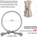 4 Pcs Hand Woven Curtain Tiebacks No Drilling - Image 5