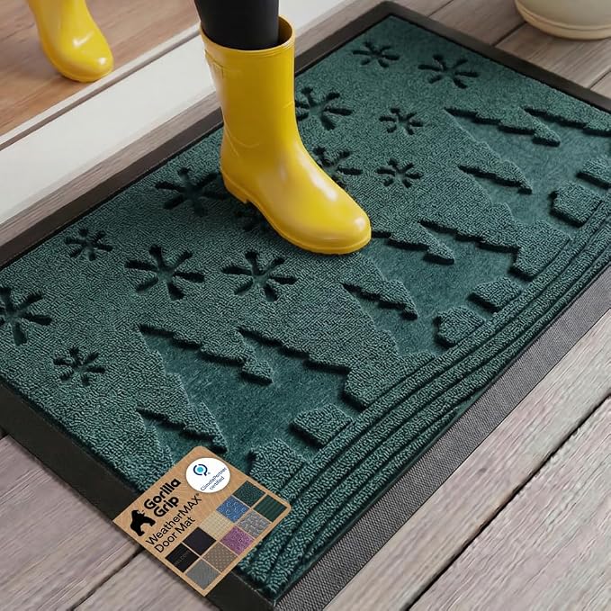 GORILLA GRIP 100% Waterproof All-Season WeatherMAX Doormat, US Designed Natural by GorillaGrip