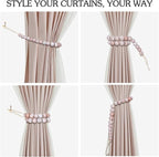Hion 6 Pcs Boho Curtain Tiebacks, Wood Beads Curtain Holdbacks, Outdoor - Image 4
