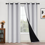 Yakamok 100% Blackout Curtains 84 Inches Long, 2 Thick Layers Heat and Full by Yakamok