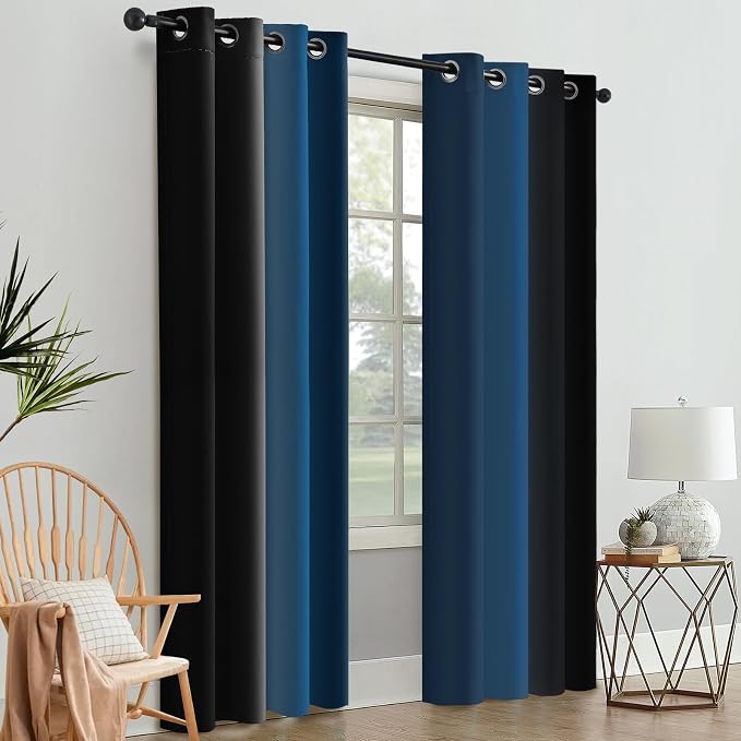 SimpleHome Ombre Room Darkening Curtains 84 inches Length - Image 7