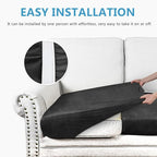 Leather Look Couch Cushion Covers Sofa Seat Slipcovers Sets Couches Furniture - Image 6