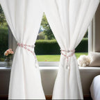 SUQ I OME 1 Pair of Luxury Crystal Beaded Magnetic Curtain Tieback and Holdback - Image 4