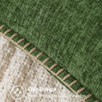 MIULEE Pack of 2 Christmas Pillow Covers 26x26 Inch Moss Green Farmhouse - Image 4
