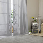 Aiyufeng 2 Pack: Basic Grey Sheer Curtain Drapes - Image 8