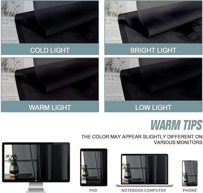 Black Sheer Curtains Tier 30 Inches Length 2 Panels Set, Light Filtering - Image 7