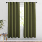 NICETOWN Olive Room Darkening Doorway Curtains 78 inches Long, Grommet Light by NICETOWN