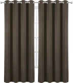 LEMOMO Blackout Curtains 66 x 84 inch/Chocolate Brown Curtains Set of 2 - Image 2