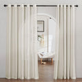 NICETOWN Semi Sheer Curtains Linen Blend Extra Wide by NICETOWN