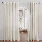 NICETOWN Semi Sheer Linen Curtains Extra Wide by NICETOWN