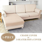 Couch Cushion Cover Chaise Lounge Cover Washable Separate Seat Chaise Couch - Image 2
