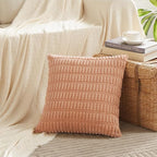 Fancy Homi 4 Packs Peach Decorative Throw Pillow Covers 26x26 Inch - Image 2