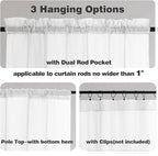 Chyhomenyc Extra Long White Sheer Curtains 144 inch 2 Panels Set, Translucent - Image 7