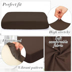 Newwiee Set of 4 Stretch Patio Cushion Covers Sofa Couch Seat Chair Slipcovers - Image 3