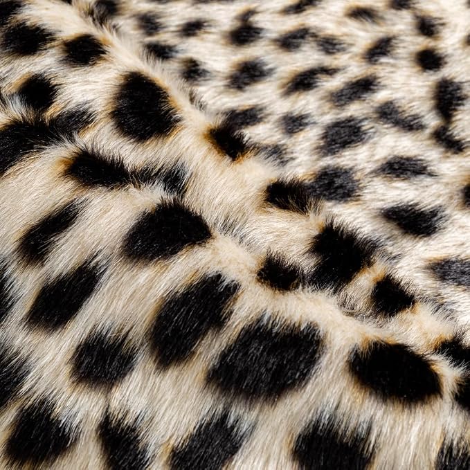 Leopard Area Rug Animals Printed Hide Mats Faux Fur Cowhide Skin Carpet - Image 5