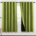 NICETOWN 100% Blackout Window Curtain Panels, Fresh Green, 2 Pieces, 70-inch by NICETOWN