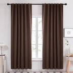 Deconovo Blackout Curtains, Thermal Insulated, W52 x L84 2 Panels, Back Tab by Deconovo