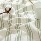 jinchan Striped Valance Farmhouse Window Treatment Linen- Polyester Textured - Image 6