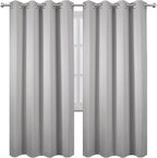 LEMOMO Light Grey Thermal Blackout Curtains/52 x 72 Inch/Set of 2 Panels Room - Image 2