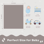 Yurhap Fleece Baby Blanket Heart Checkered, Ultra Soft Cozy Baby Blankets - Image 6