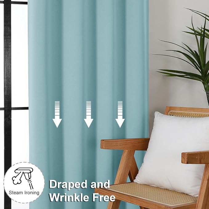 Simplebrand Aqua Blackout Curtains - Image 7