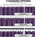 Deconovo Blackout Curtains, Thermal Insulated, W42 x L72 2 Panels, Back Tab - Image 2